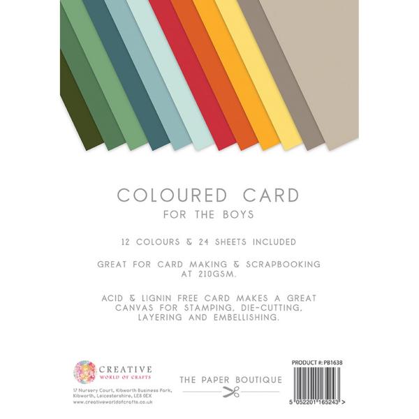 The Paper Boutique - Coloured Card - Everyday of the boys - A4 - Cardstock