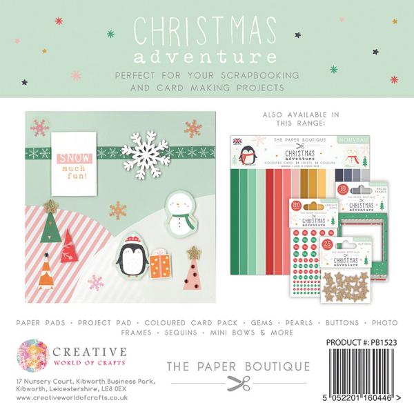 The Paper Boutique - Decorative Paper - Christmas adventure - 12x12 Inch - Paper Pad - Designpapier