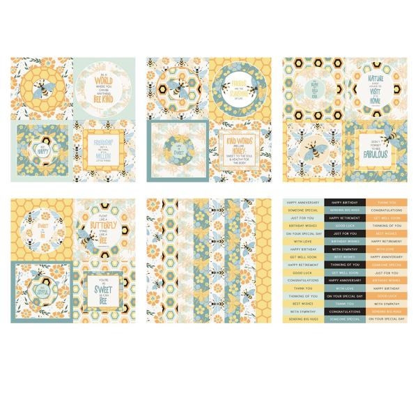 The Paper Boutique - Perfect Partners Toppers -  bee fabulous  - 8x8 Inch - Designpapier