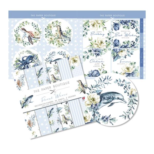 The Paper Boutique - Paper Kit - Floral waves  - Die Cut Toppers - Designpapier 
