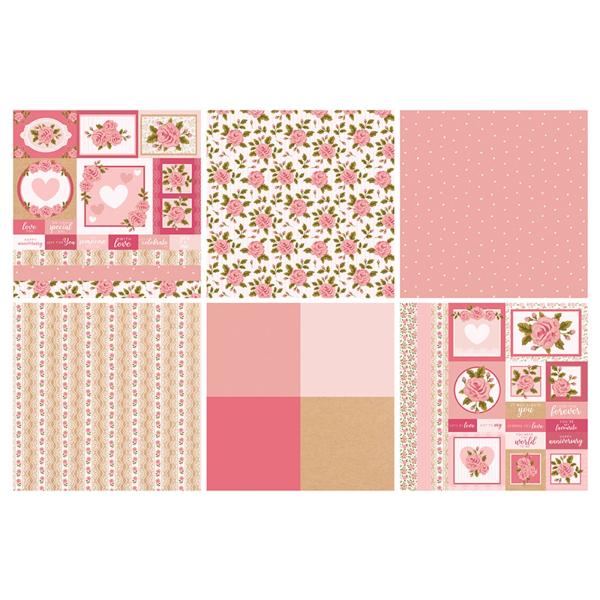 The Paper Boutique - Card-Making Pad -  Endless love  - 12x12 Inch - Paper Pad - Designpapier