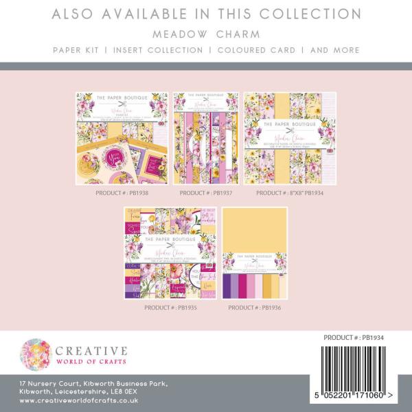 The Paper Boutique - Decorative Paper - Meadow Charm  - 8x8 Inch - Paper Pad - Designpapier