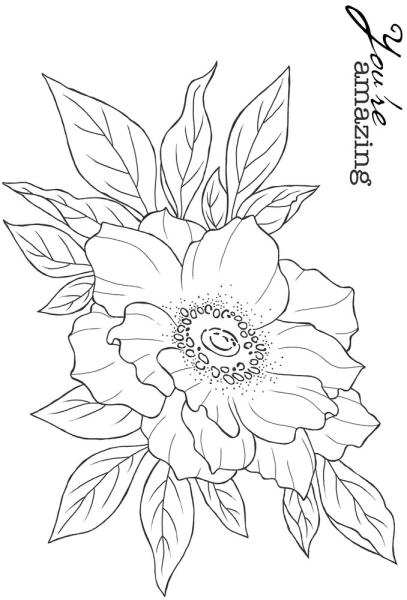 Woodware - Clear Stamps - Anemone  - Stempel 