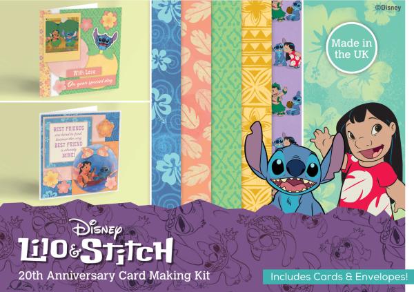Creative Expressions - Card Making Kit 8x8 Inch - Lilo & Stitch 20th Anniversary 