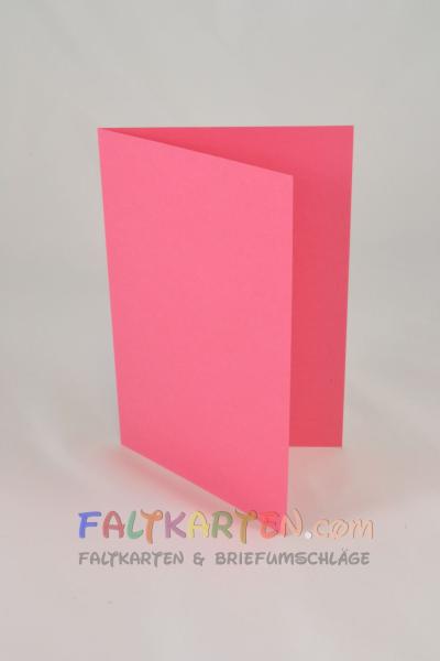 Doppelkarte - Faltkarte 240g/m² DIN B6 in fuchsia
