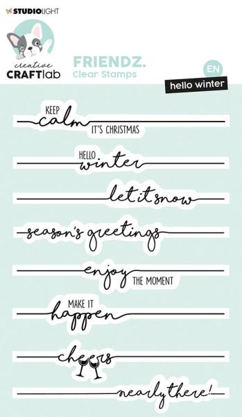 Creative Craft Lab - Studio Light - Clear Stamp -  Hello Winter  - Stempel