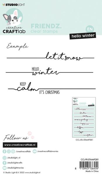 Creative Craft Lab - Studio Light - Clear Stamp -  Hello Winter  - Stempel