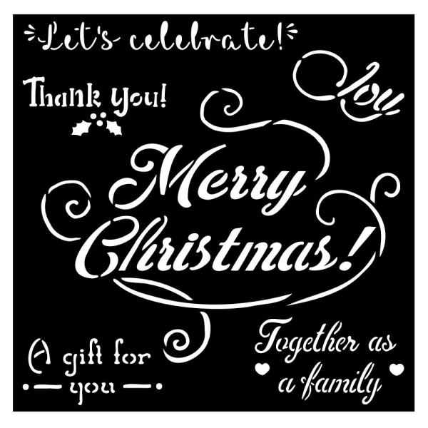 Stamperia Schablone - Stencil "Merry Christmas"