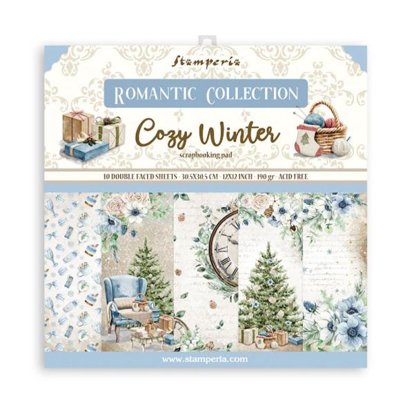 Stamperia "Romantic Cozy Winter" 12x12" Paper Pack - Cardstock