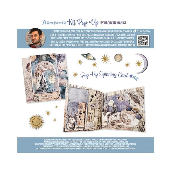 Stamperia - Pop Up Kit - " Cosmos Infinity " 12x12" Paper Pack - Cardstock