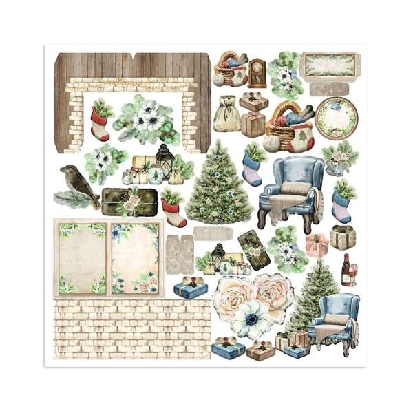 Stamperia - Pop Up Kit - " Romantic Cozy Winter " 12x12" Paper Pack - Cardstock