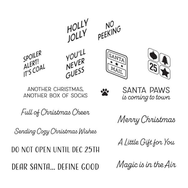 Spellbinders - Stempelset - "Santa Paws Sentiments" - Silikonstempel