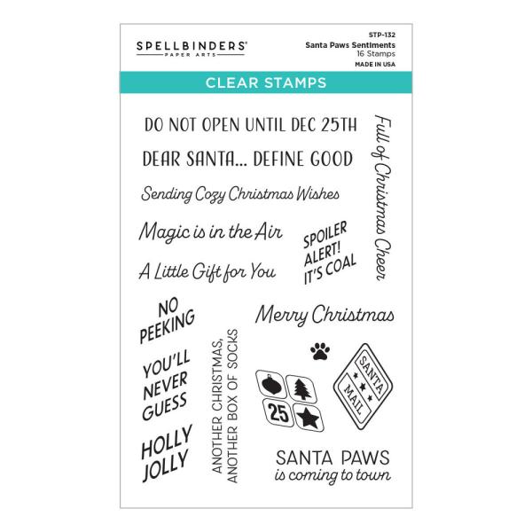 Spellbinders - Stempelset - "Santa Paws Sentiments" - Silikonstempel