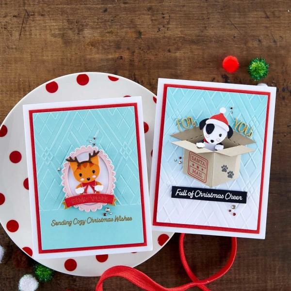 Spellbinders - Stempelset - "Santa Paws Sentiments" - Silikonstempel