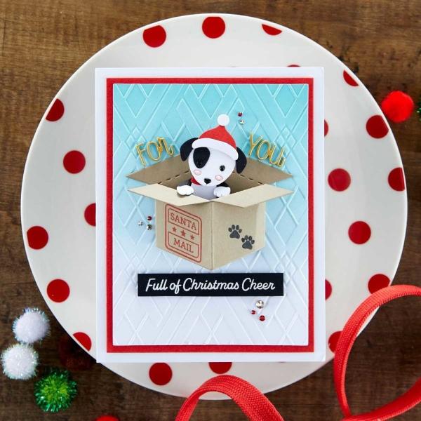 Spellbinders - Stempelset - "Santa Paws Sentiments" - Silikonstempel