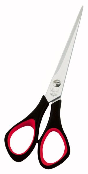 Edelstahlschere mit Softgriff für Linkshänder 16cm