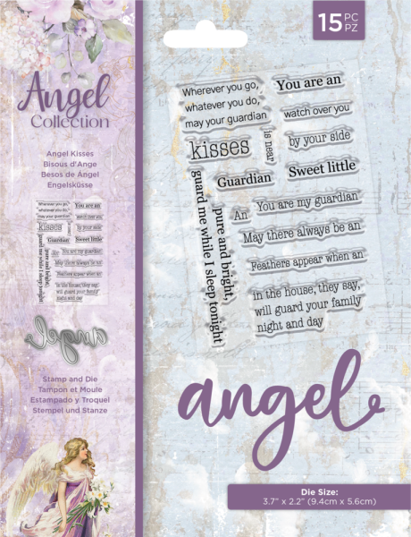 Crafters Companion - Stamp & Dies -Angel Kisses  - Stempel & Stanze 