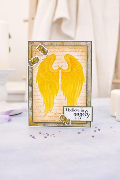 Crafters Companion - Stamp & Dies -Ethereal Angels - Stempel & Stanze 
