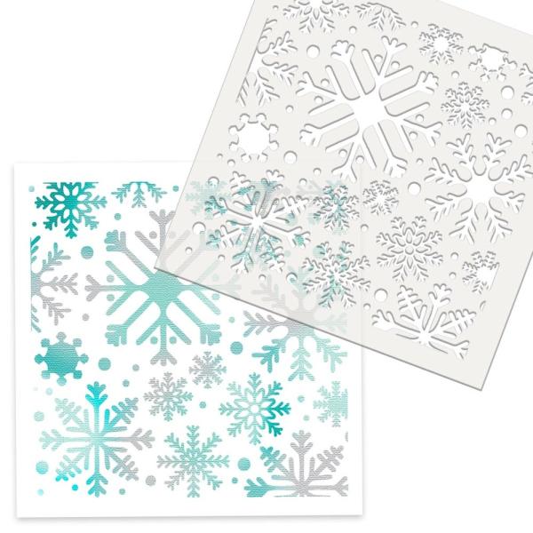 Polkadoodles  -Stencil - " Beautiful Snowflake  " - Schablone 