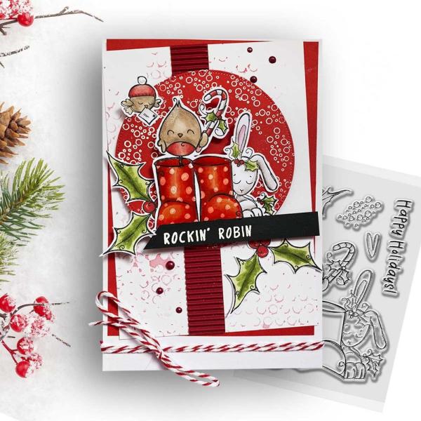 Polkadoodles -Stempel - " Christmas Boots " - Clear Stamp-Set