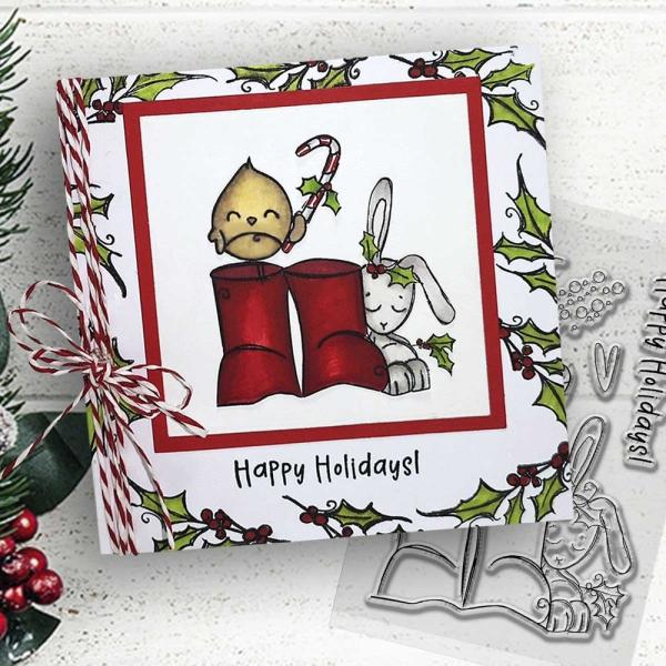 Polkadoodles -Stempel - " Christmas Boots " - Clear Stamp-Set