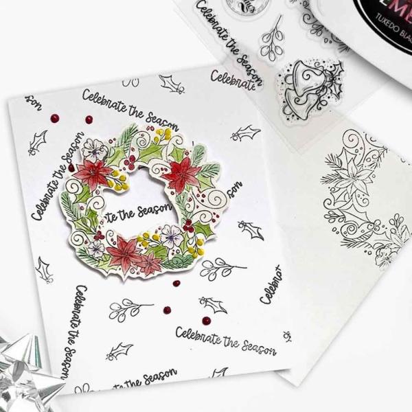 Polkadoodles  -Stempel - " Glad Tidings Wreath " - Clear Stamp-Set