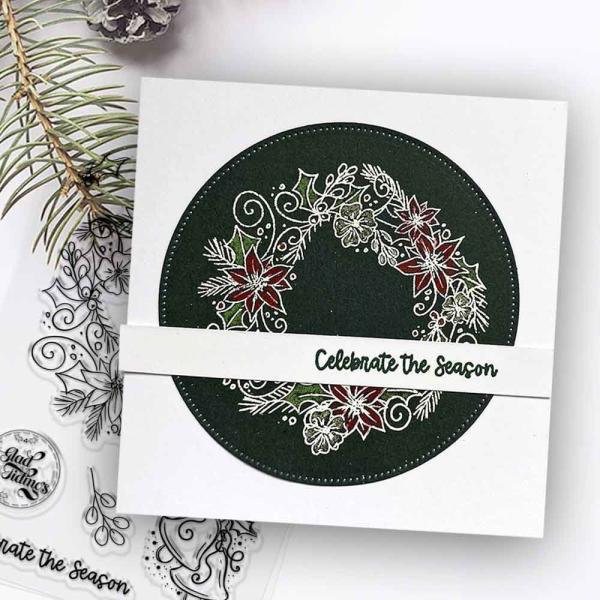Polkadoodles  -Stempel - " Glad Tidings Wreath " - Clear Stamp-Set