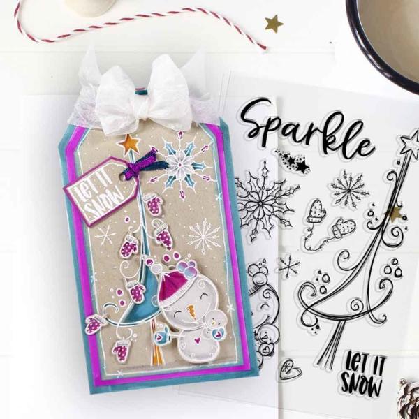 Polkadoodles  -Stempel - " Sparkle Kingdom Snowman  " - Clear Stamp-Set