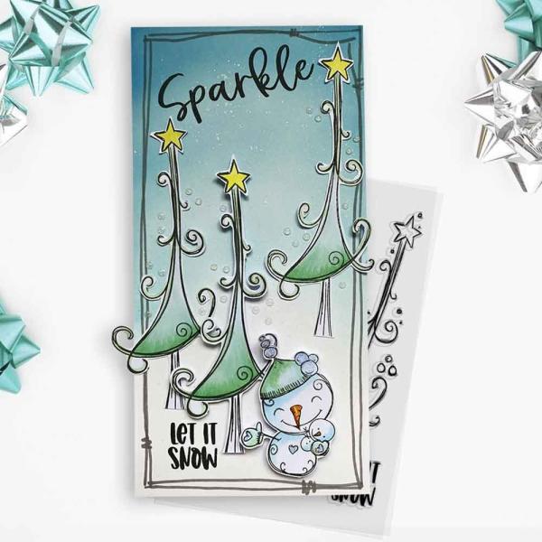 Polkadoodles  -Stempel - " Sparkle Kingdom Snowman  " - Clear Stamp-Set
