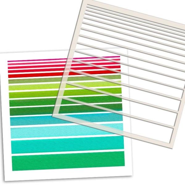 Polkadoodles  -Stencil - " Grauated Stripe  " - Schablone 