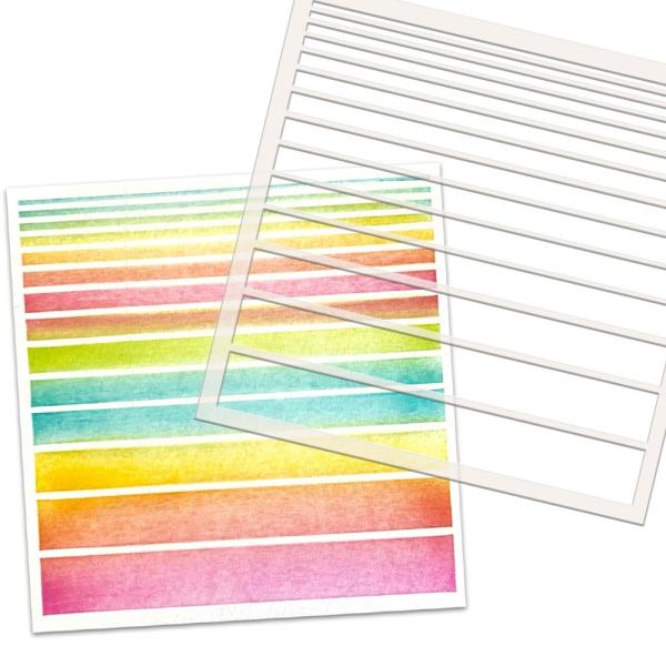 Polkadoodles  -Stencil - " Grauated Stripe  " - Schablone 