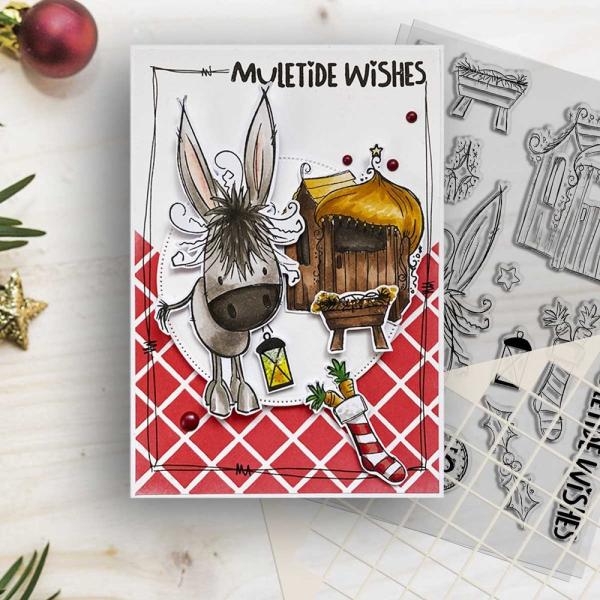 Polkadoodles  -Stempel - " Muletide Wishes " - Clear Stamp-Set