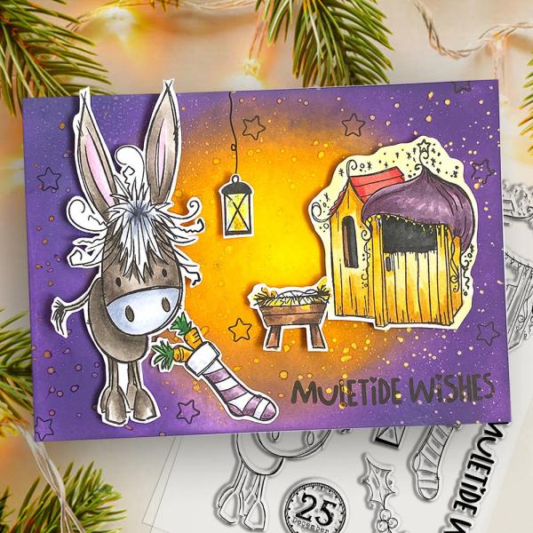 Polkadoodles  -Stempel - " Muletide Wishes " - Clear Stamp-Set