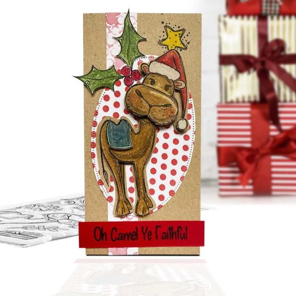 Polkadoodles  -Stempel - "  O Camel Ye Faithful " - Clear Stamp-Set