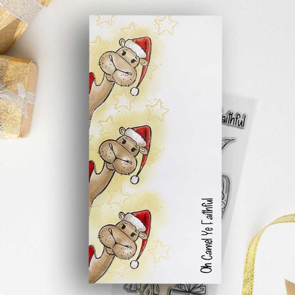 Polkadoodles  -Stempel - "  O Camel Ye Faithful " - Clear Stamp-Set