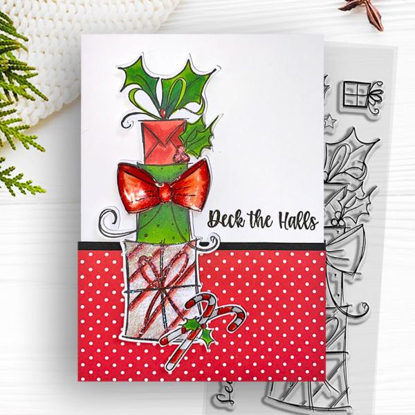 Polkadoodles  -Stempel - " Piles of Presents  " - Clear Stamp-Set