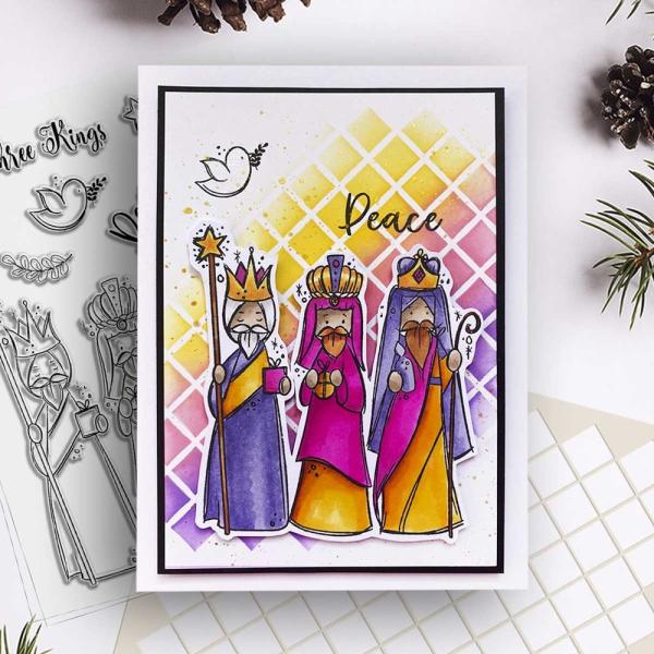 Polkadoodles  -Stempel - " Three Kings " - Clear Stamp-Set