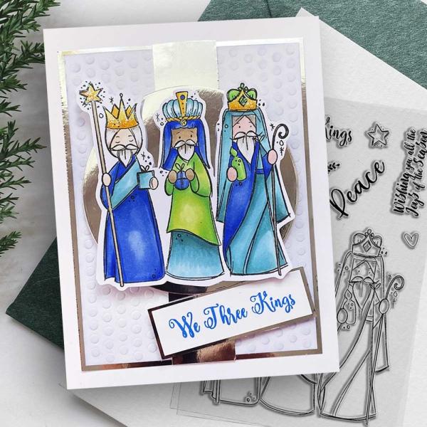 Polkadoodles  -Stempel - " Three Kings " - Clear Stamp-Set
