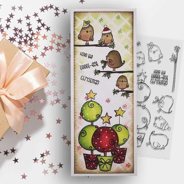 Polkadoodles  -Stempel - " Tweetest Christmas " - Clear Stamp-Set