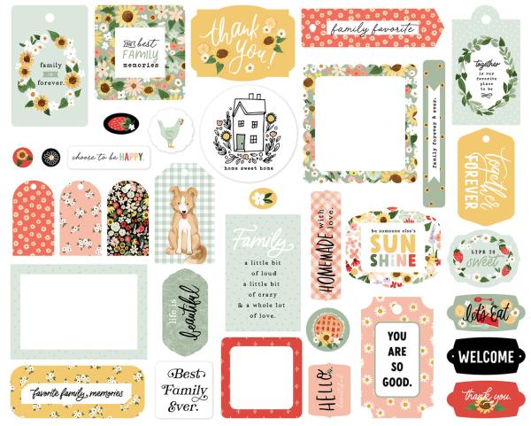 Carta Bella - Ephemera Frames & Tags - "Homemade" - Stanzteile & Anhänger 