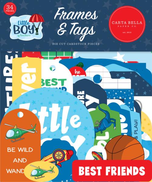 Carta Bella - Ephemera Frames & Tags - "Little Boy " - Stanzteile & Anhänger 