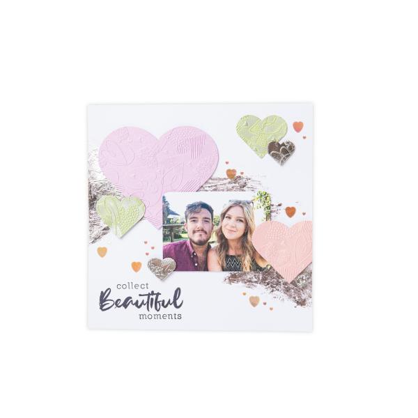 Sizzix 3D Embossing Folder Mark Making Hearts - 3D Prägefolder