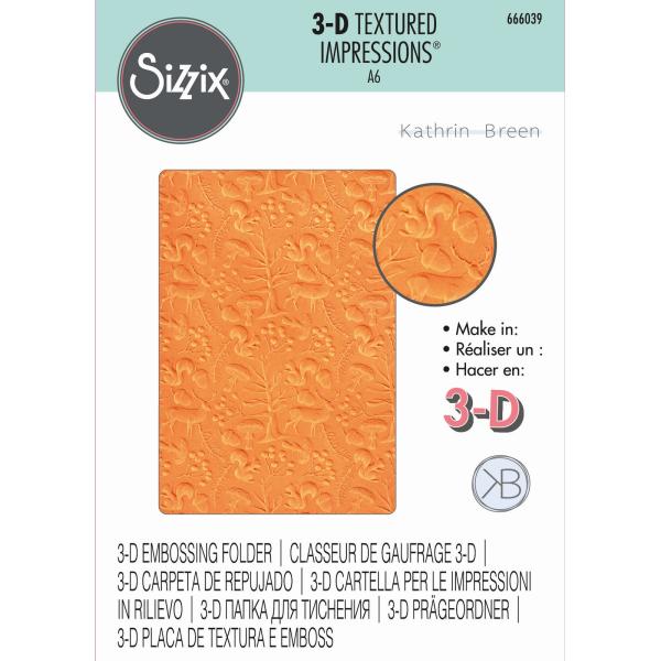Sizzix 3D Embossing Folder Winter Woodland - 3D Prägefolder