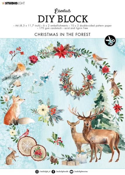 Studio Light - DIY Block - Christmas in the Forest  -  Stanzteile - Designpapier