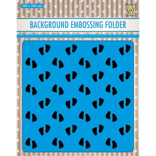 Nellie's Choice - Background Embossing Folder - "  Baby Feet-2 " - Prägefolder