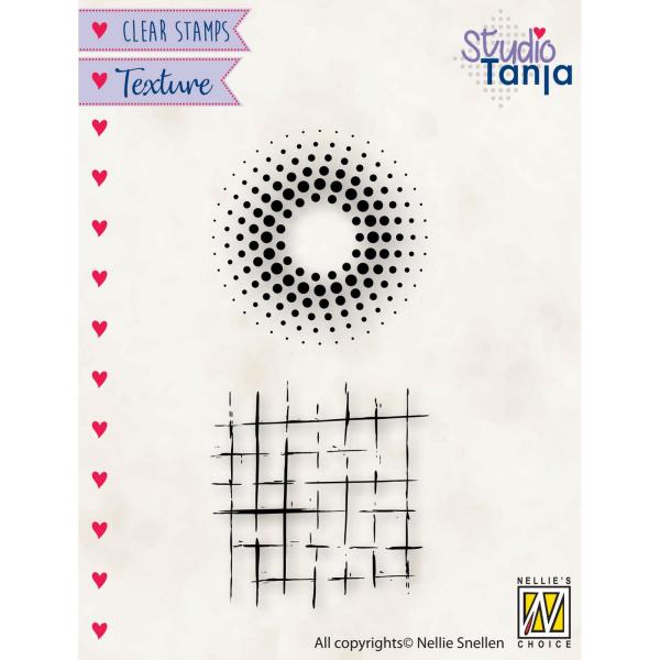 Nellie's Choice - Texture Clear Stamp - " Dots & Lines " - Stempel