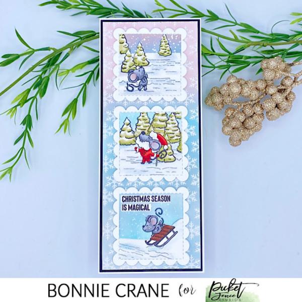 Picket Fence Studios - Clear Stamp - "Winter Wonderland Trees" Stempel 