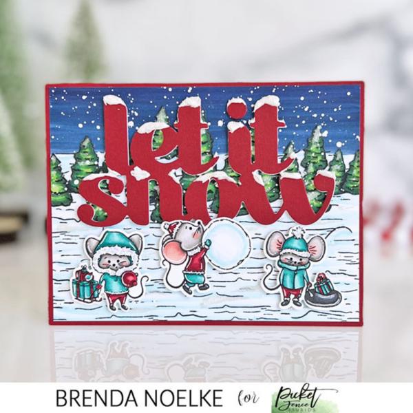 Picket Fence Studios - Clear Stamp - "Winter Wonderland Trees" Stempel 