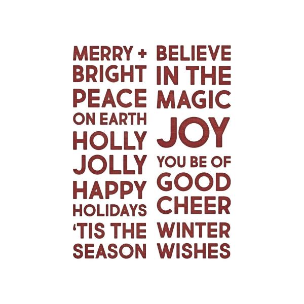 Sizzix Thinlits Craft Die-Set -  Bold Text Christmas 