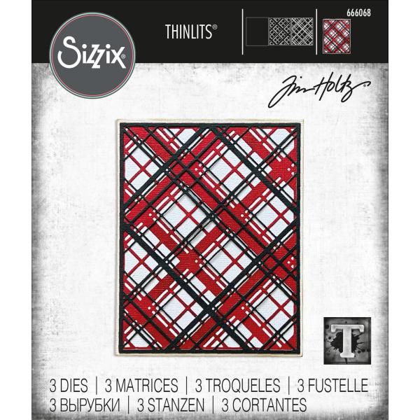 Sizzix Thinlits Craft Die-Set - Layered Plaid  